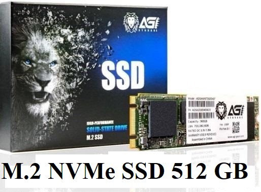AGI M.2 NVMe 512 GB SSD HIGH PERFORMANCE